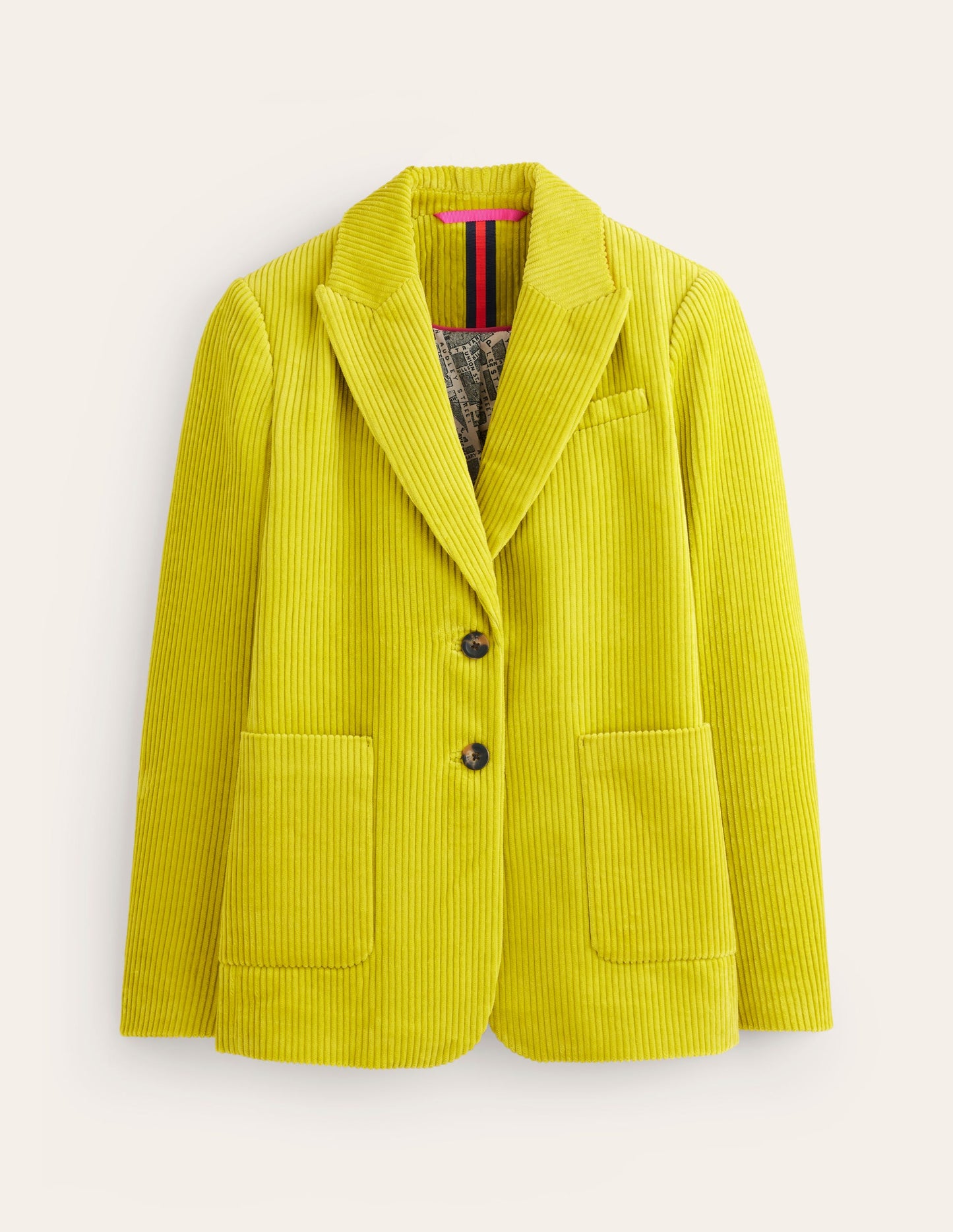 Relaxed Cord Blazer-Kiwi