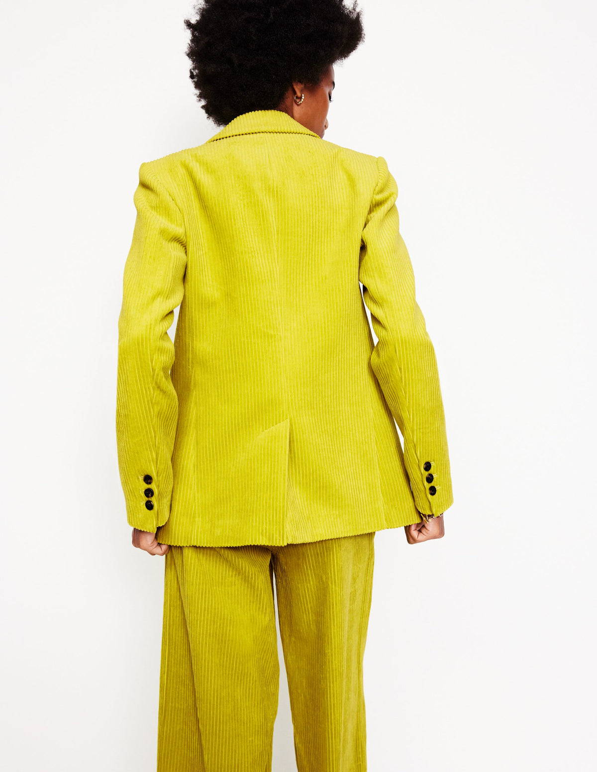Relaxed Cord Blazer-Kiwi - Image 3