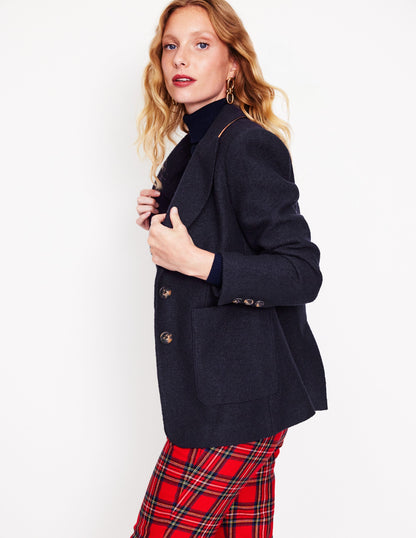 Marylebone Textured Blazer-Navy