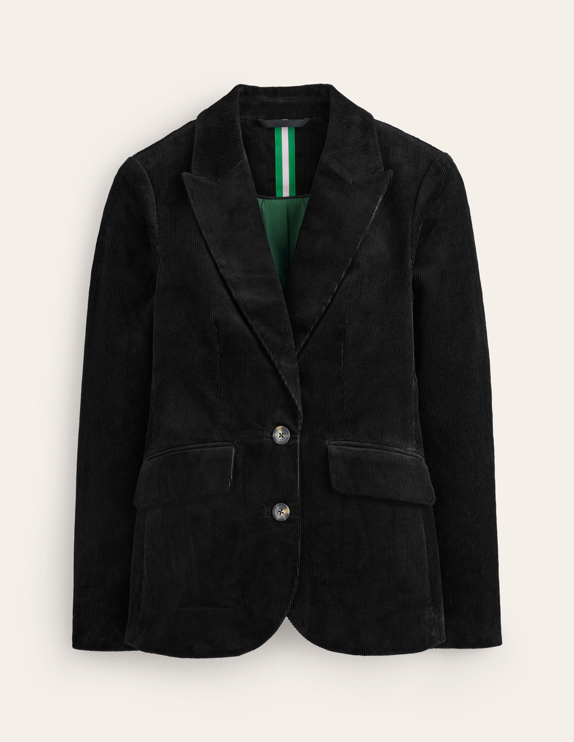 Marylebone Cord Blazer-Black-6