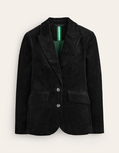 Marylebone Cord Blazer-Black-6