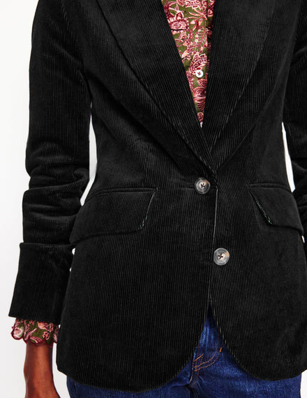 Marylebone Cord Blazer-Black