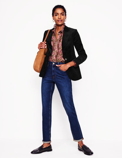 Marylebone Cord Blazer-Black-4