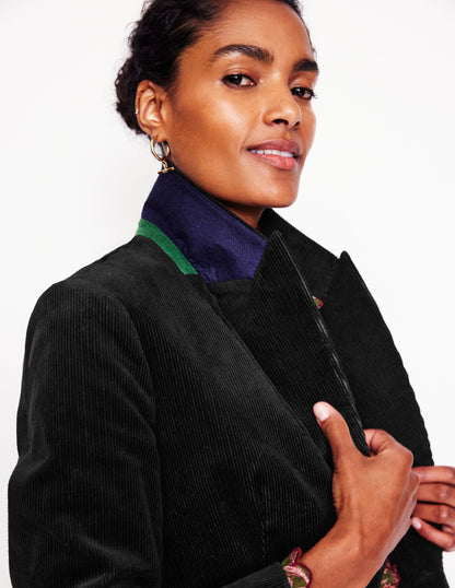 Marylebone Cord Blazer-Black-5