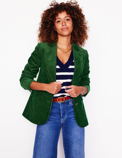 Marylebone Cord Blazer-Winter Green