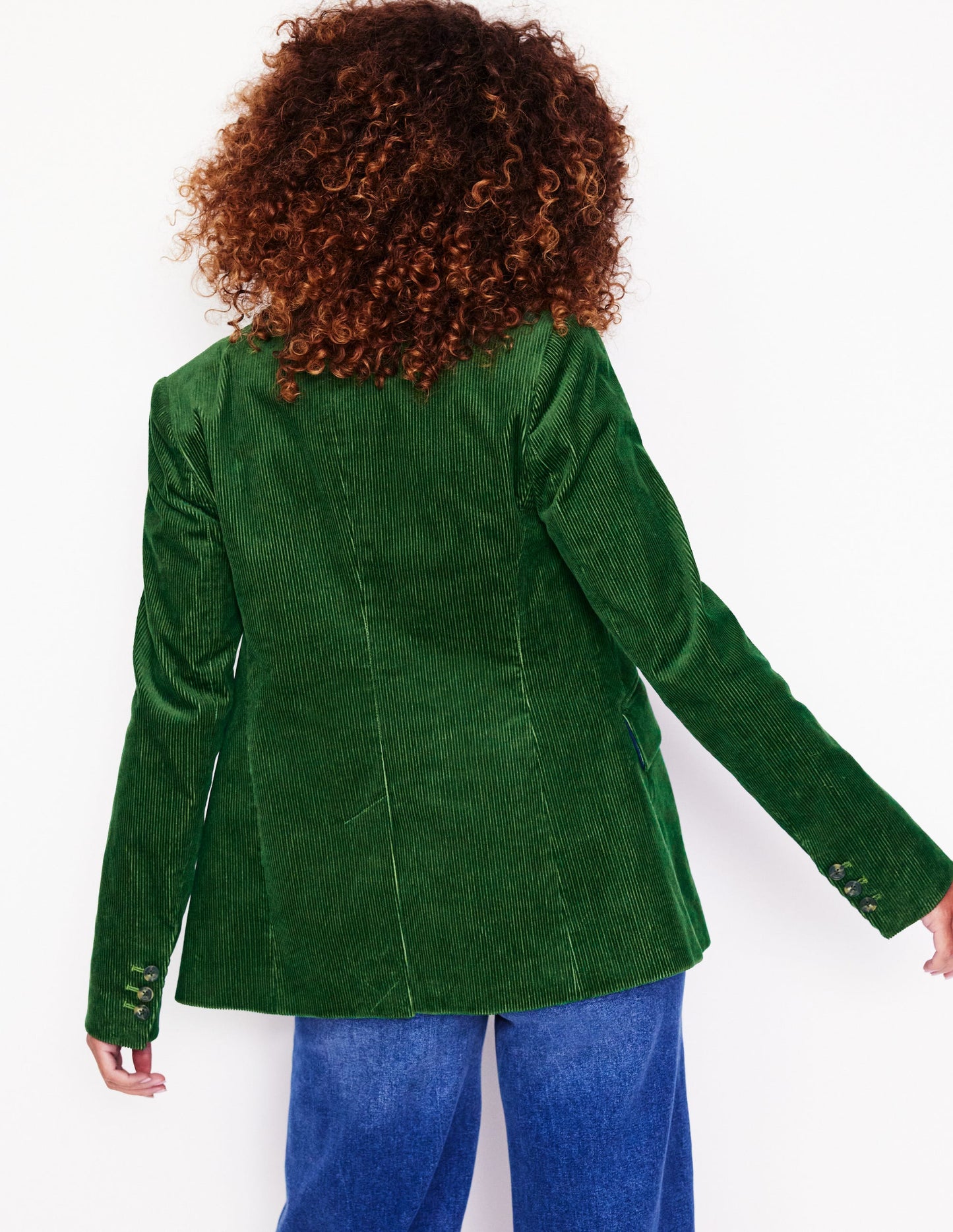 Marylebone Cord Blazer-Winter Green