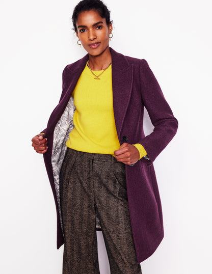 Chichester Textured Coat-Damson