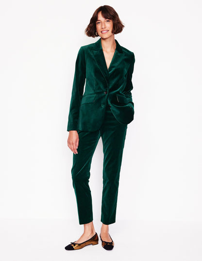 Marylebone Velvet Blazer-Ponderosa Pine