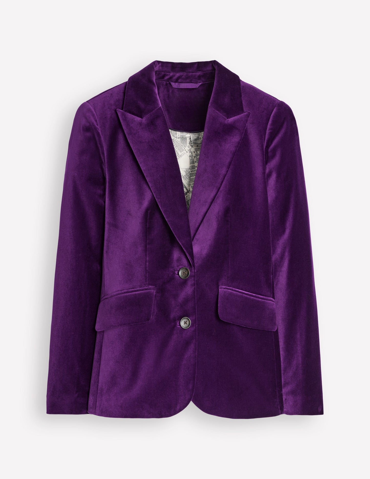 Marylebone Velvet Blazer-Viola