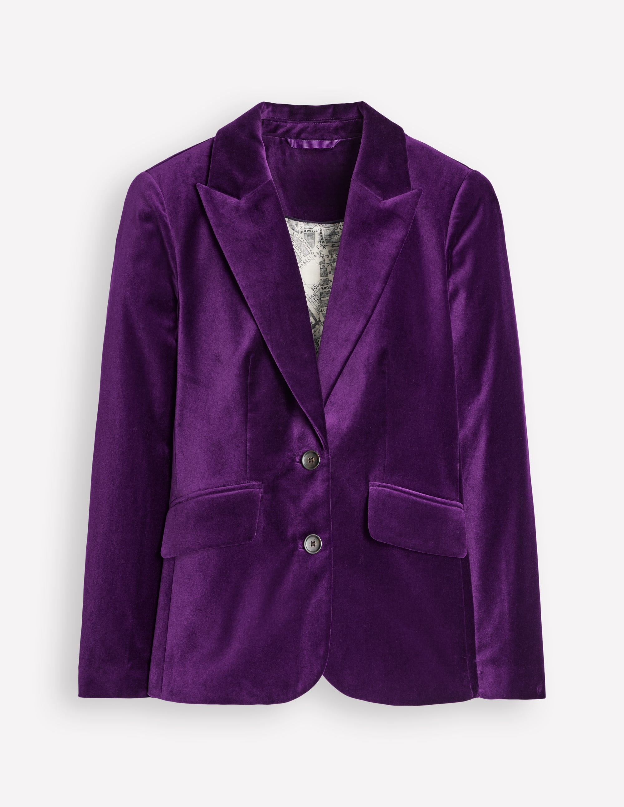 Marylebone Velvet Blazer-Viola - Image 6