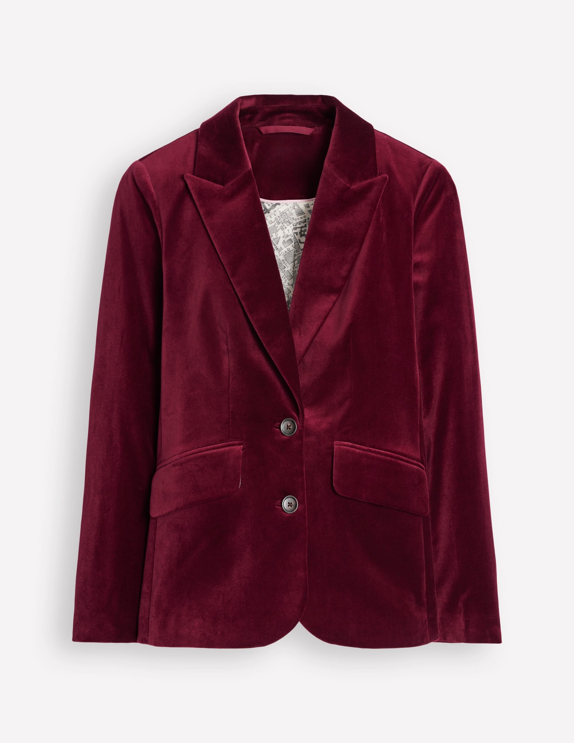 Marylebone Velvet Blazer-Cabernet - Image 6