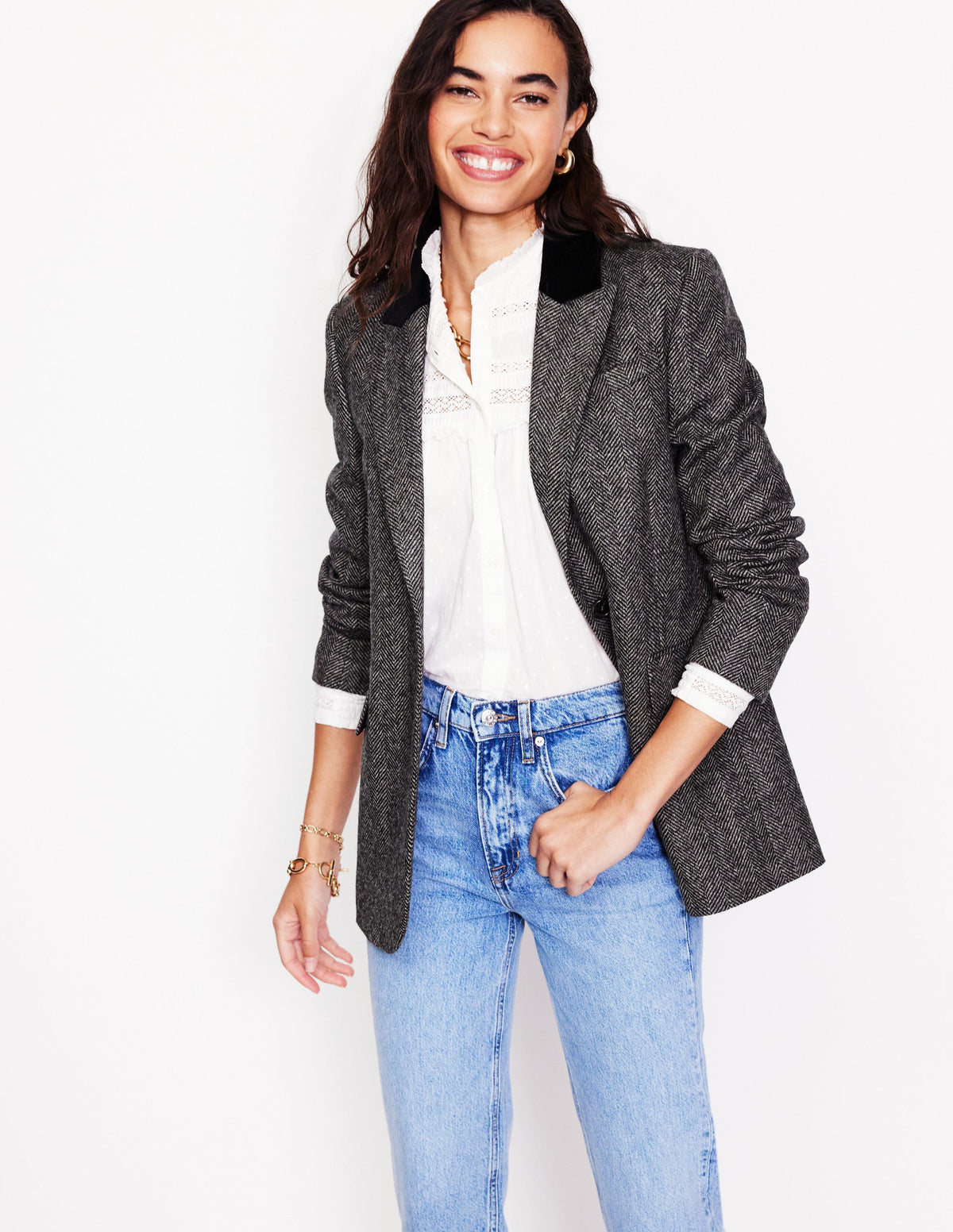 Woodbridge Check Blazer-Herringbone - Image 4
