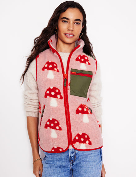 Truro Borg Vest-Mushroom