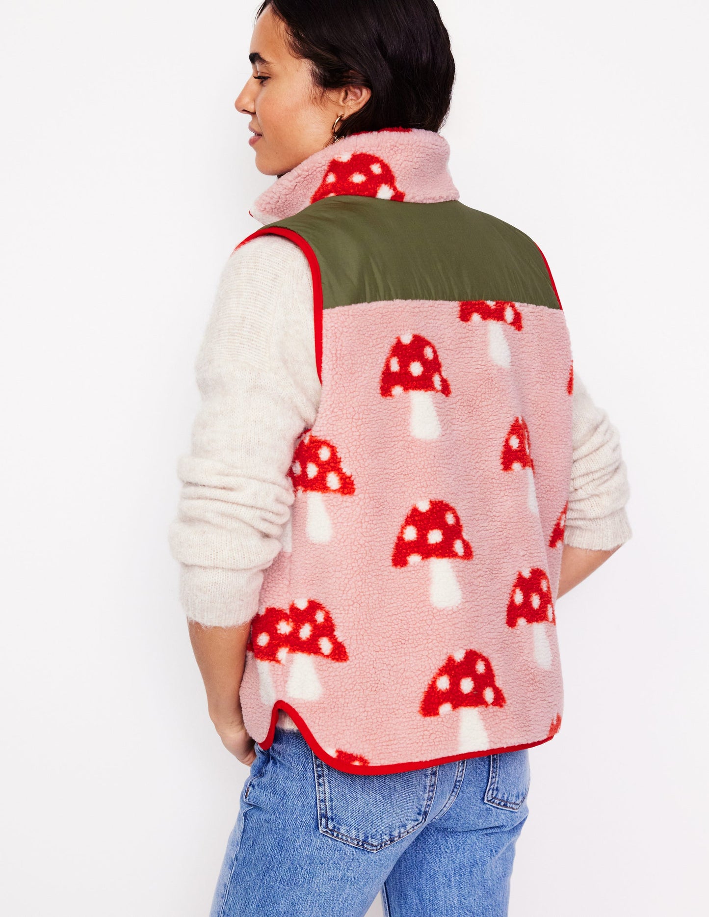 Truro Borg Vest-Mushroom