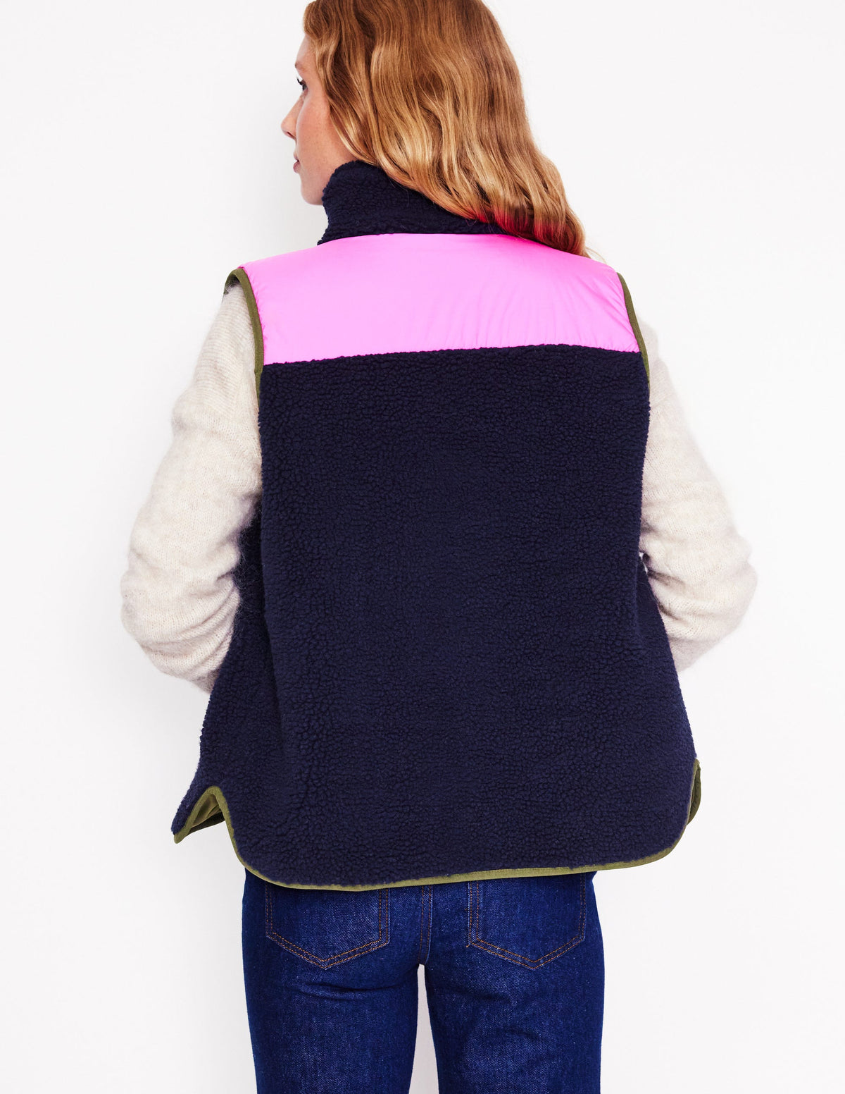 Truro Borg Vest-Navy - Image 3