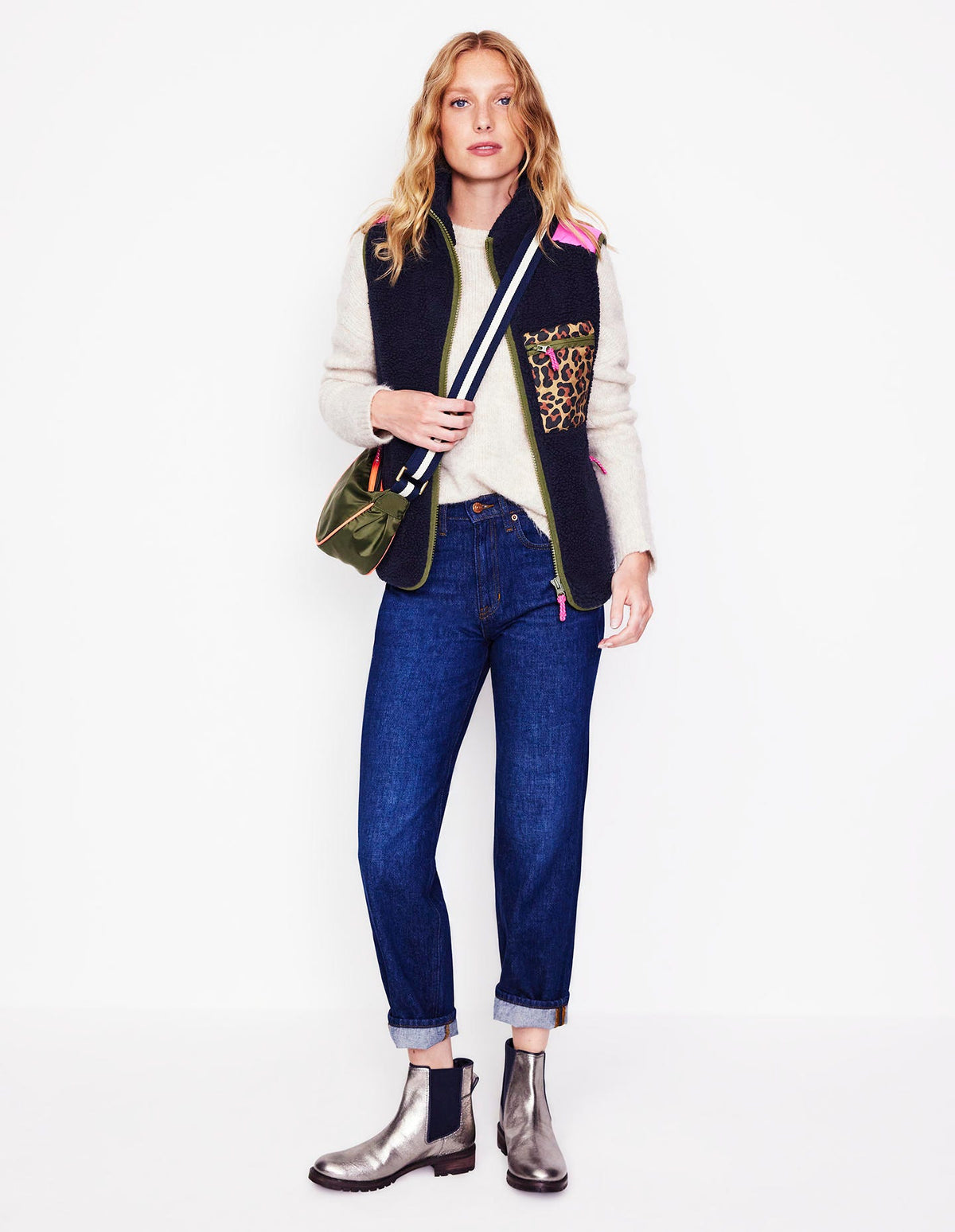 Truro Borg Vest-Navy - Image 4