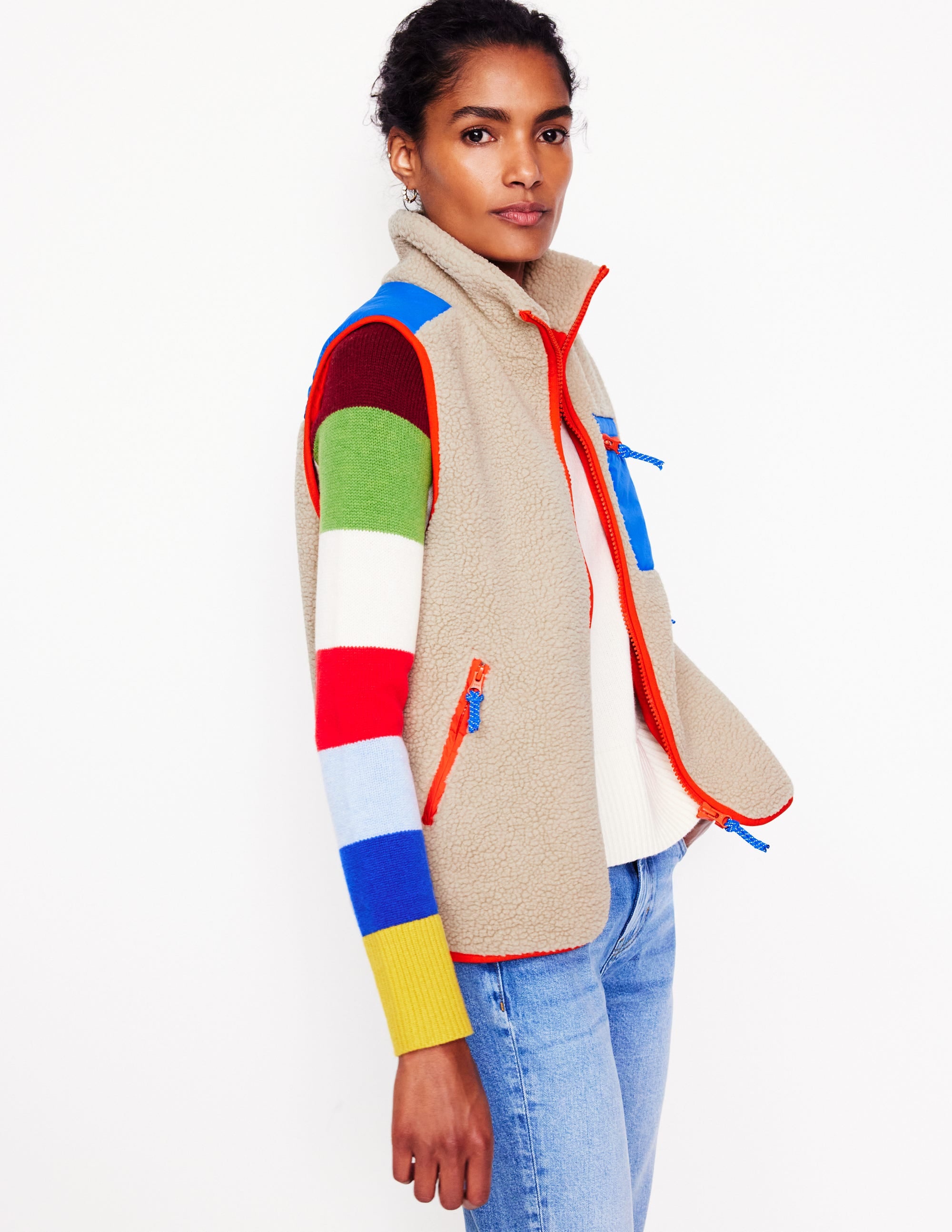 Truro Borg Vest-Neutral - Image 1