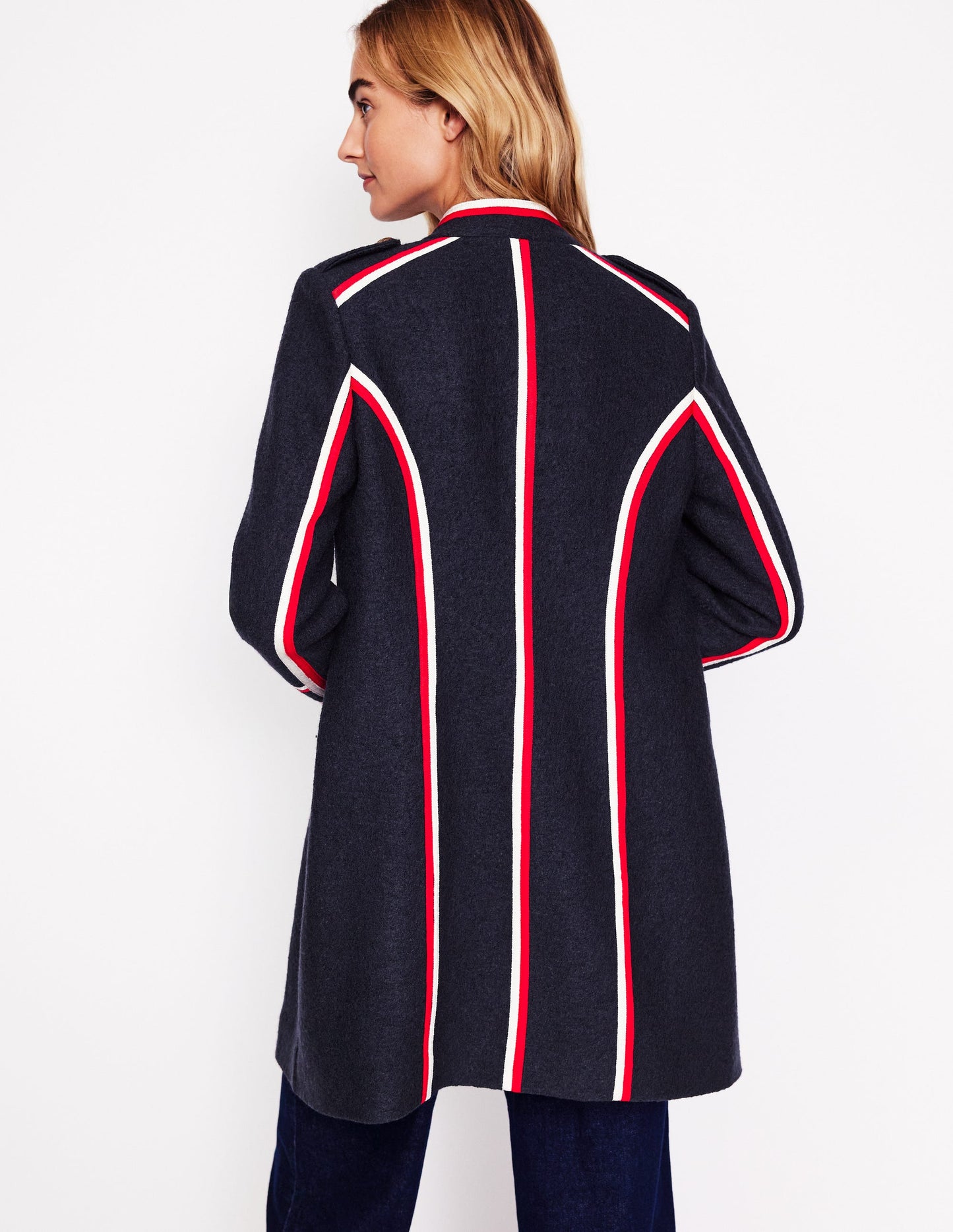 Hamilton Tipped Coat-Tipped Navy