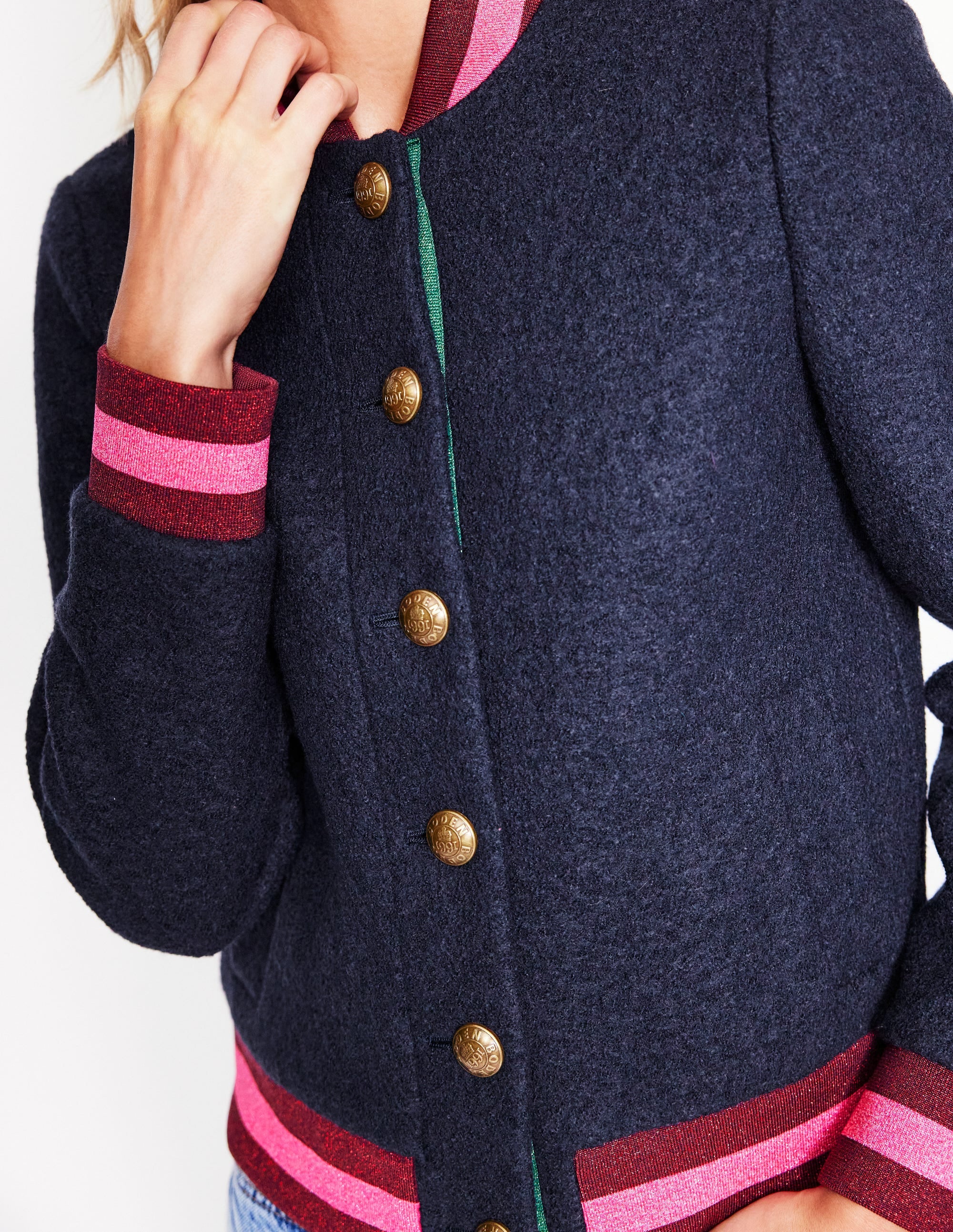 Boiled Wool Bomber-Navy | Boden USA Boiled Wool Bomber-Navy | Boden USA