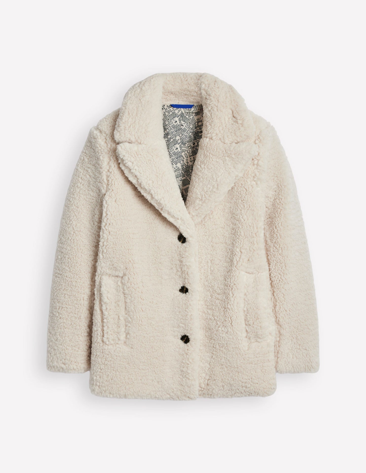 Short Teddy Coat-Natural Borg