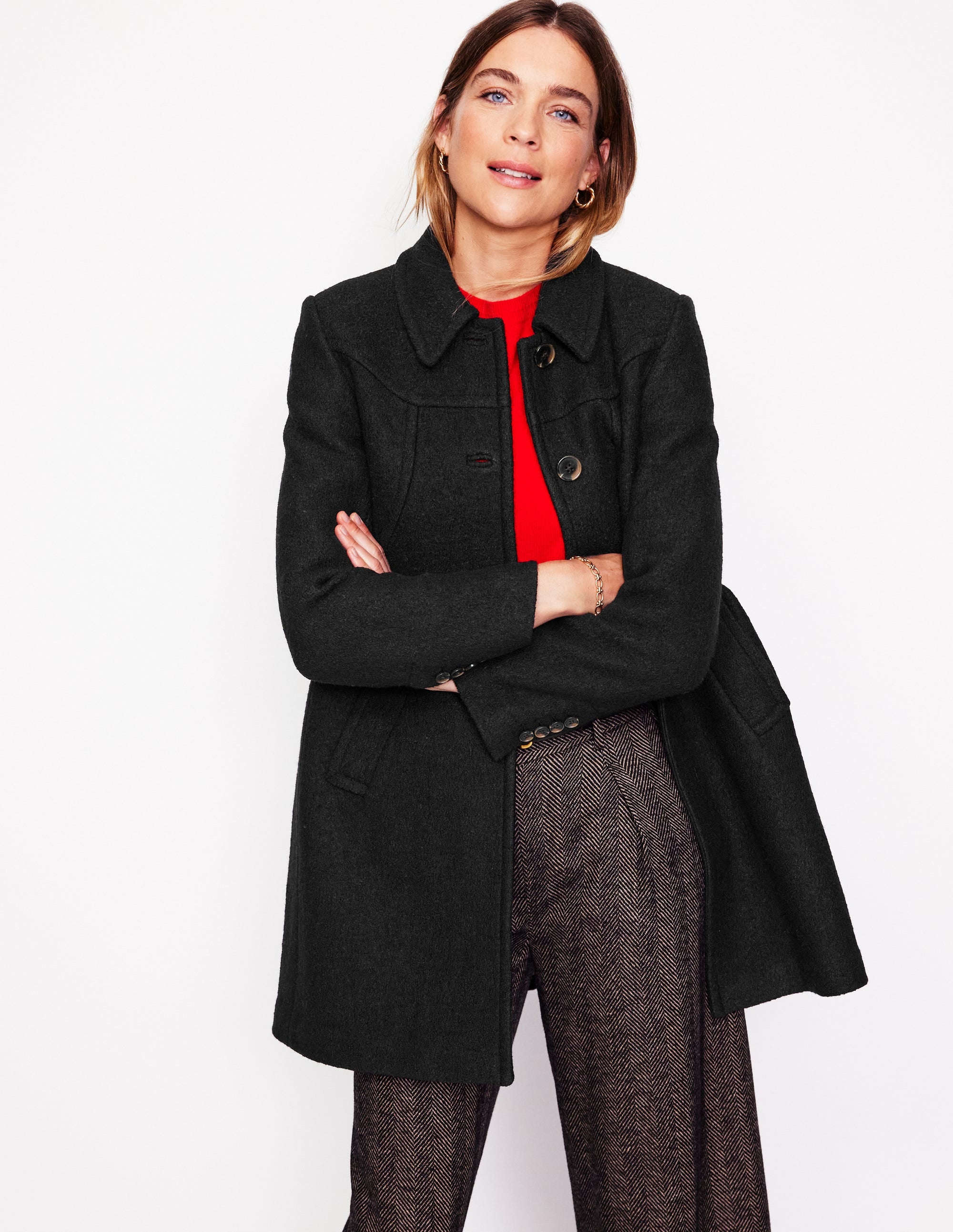 Lincoln Textured Coat-Black - Image 1