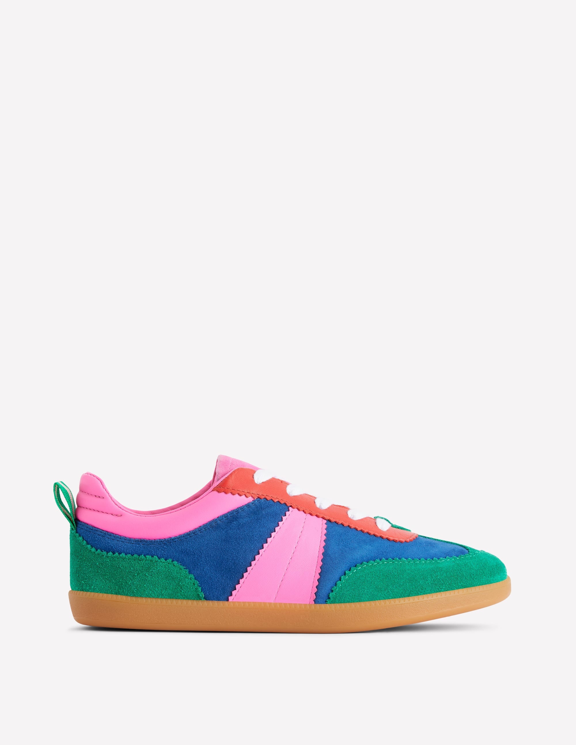 Erin Retro Tennis Trainers-Multi Colourblock - Image 1