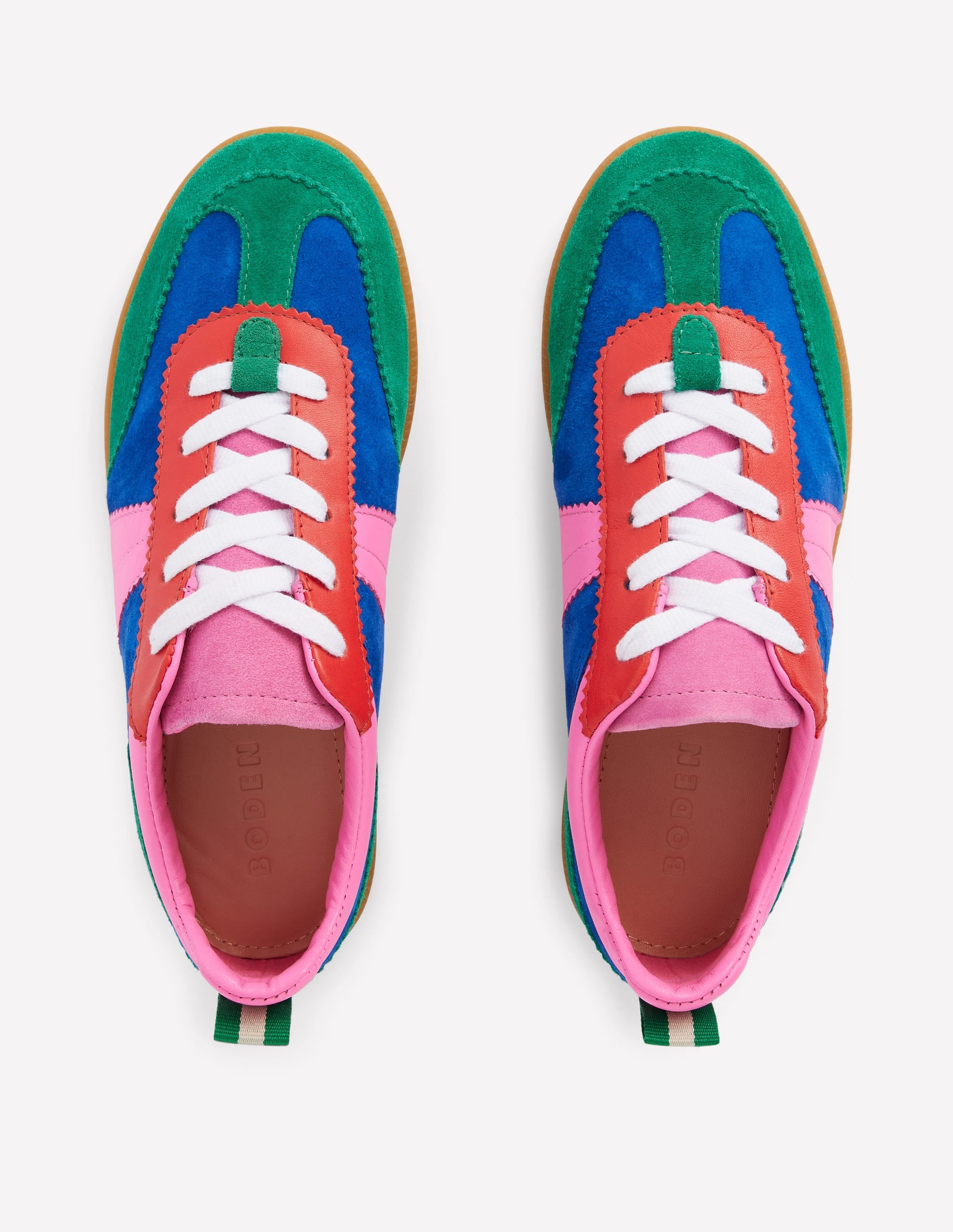 Erin Retro Tennis Trainers-Multi Colourblock - Image 5