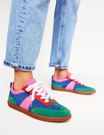 Erin Retro Tennis Trainers-Multi Colourblock