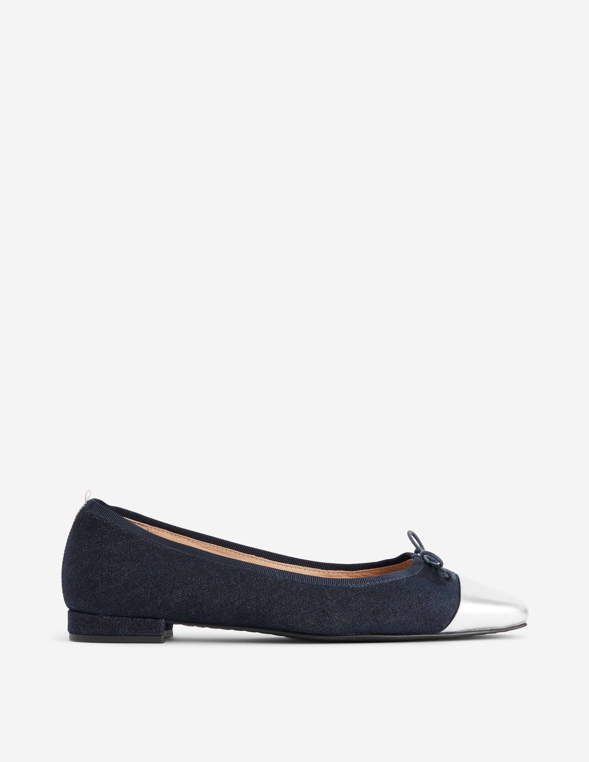 Toe Cap Ballet Flat-Denim - Image 1