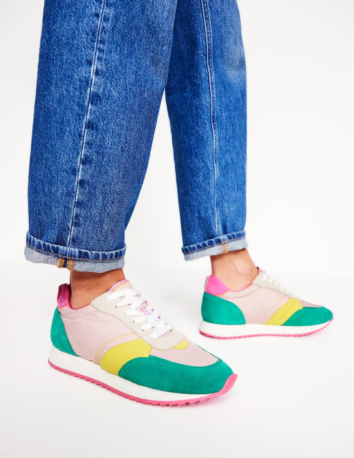 Runner Sneakers-Pink Colourblock