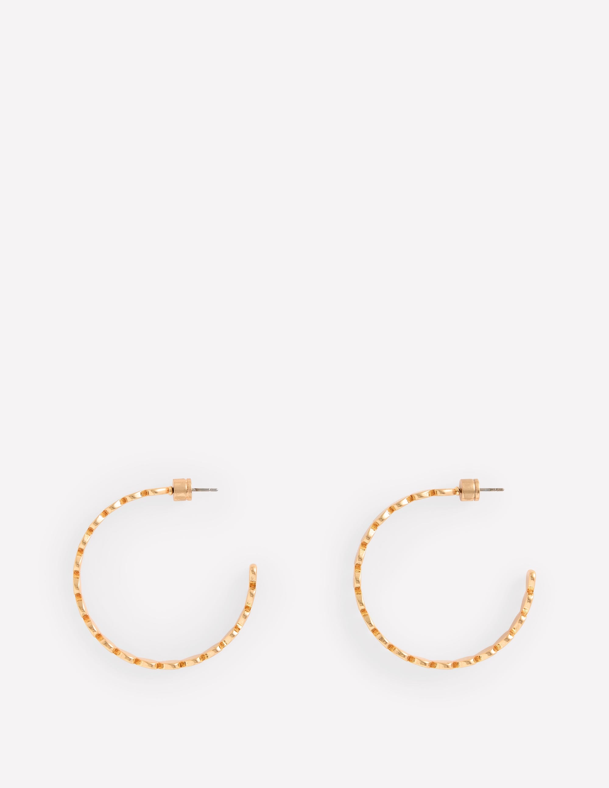 Metal Heart Earrings-Gold - Image 1