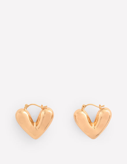 Heart Hoops-Gold