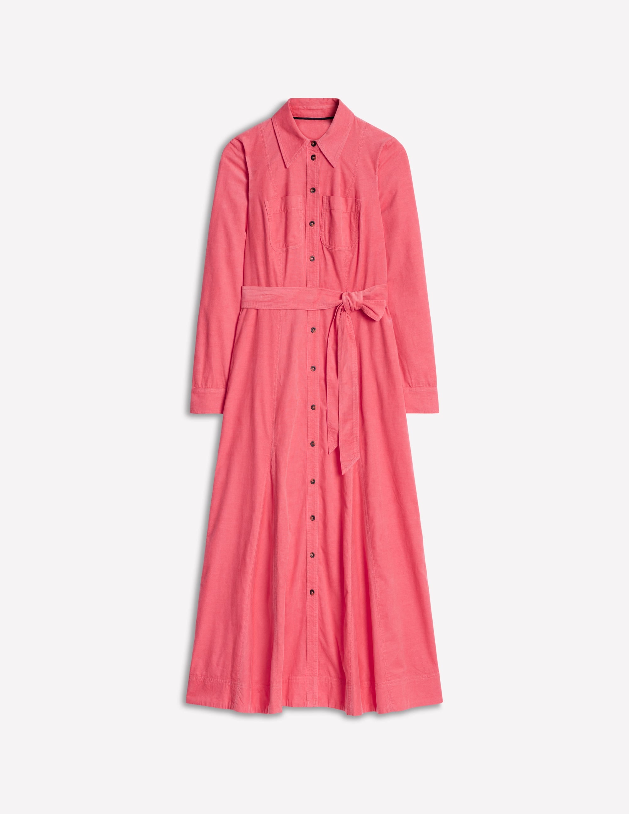 Mila Cord Midi Shirt Dress-Azalea Pink - Image 5