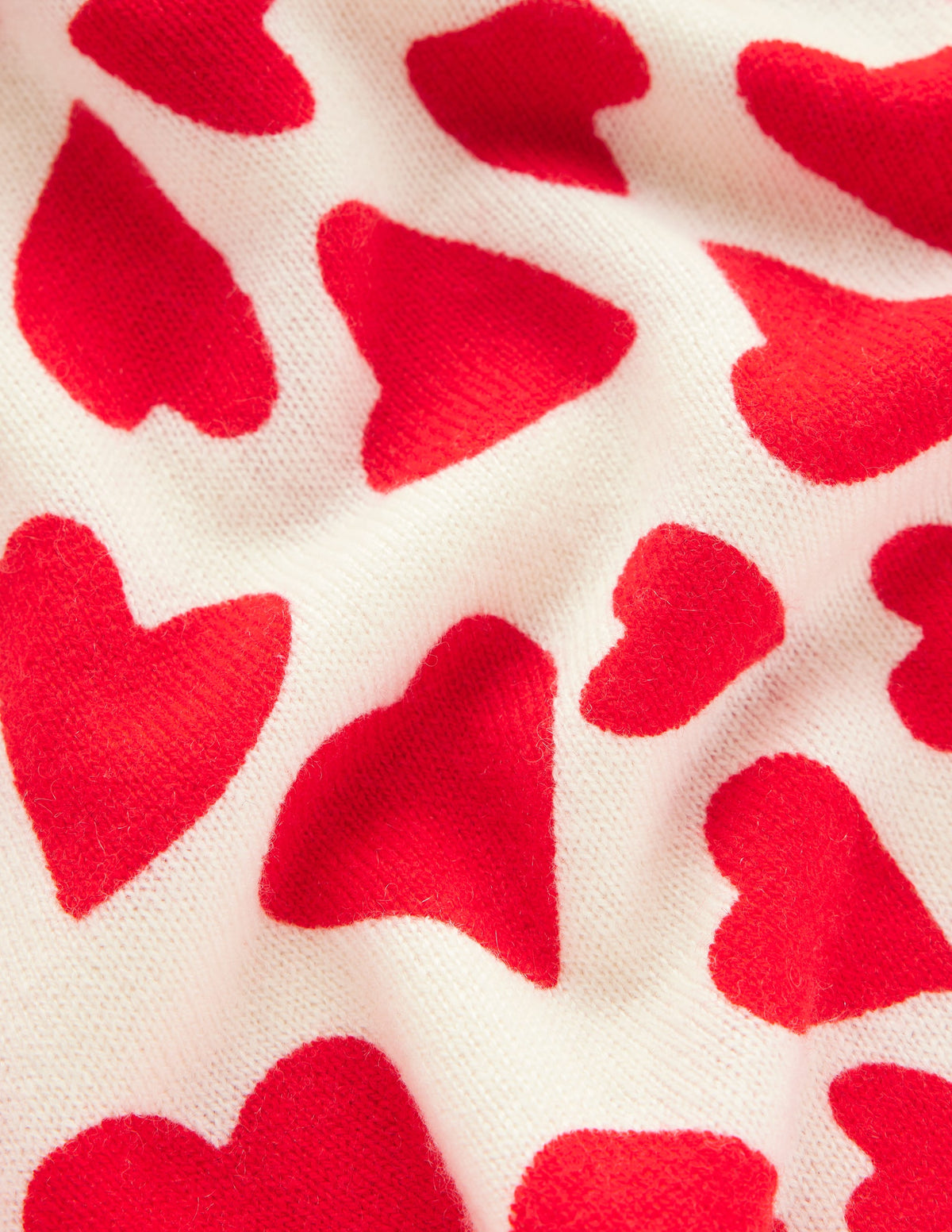 Eva Cashmere Crew Neck Sweater-Ivory, Heart Cluster - Image 7