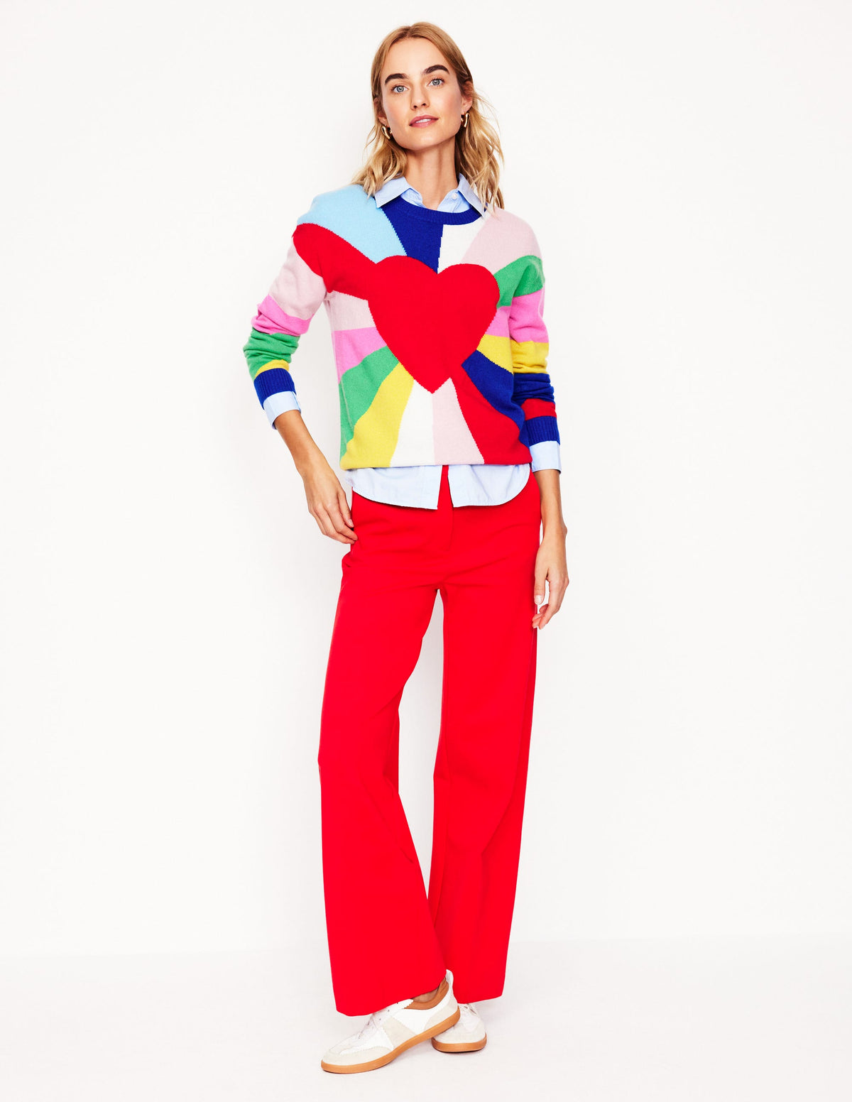 Lydia Cashmere Jumper-Multi, Heart Spectrum - Image 6
