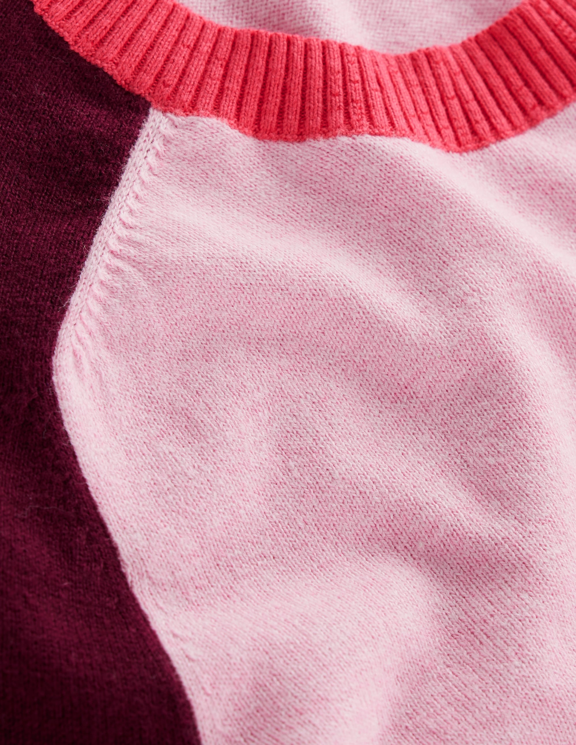 Meg Raglan Sleeve Sweater-Soft Pink, Colourblock - Image 6