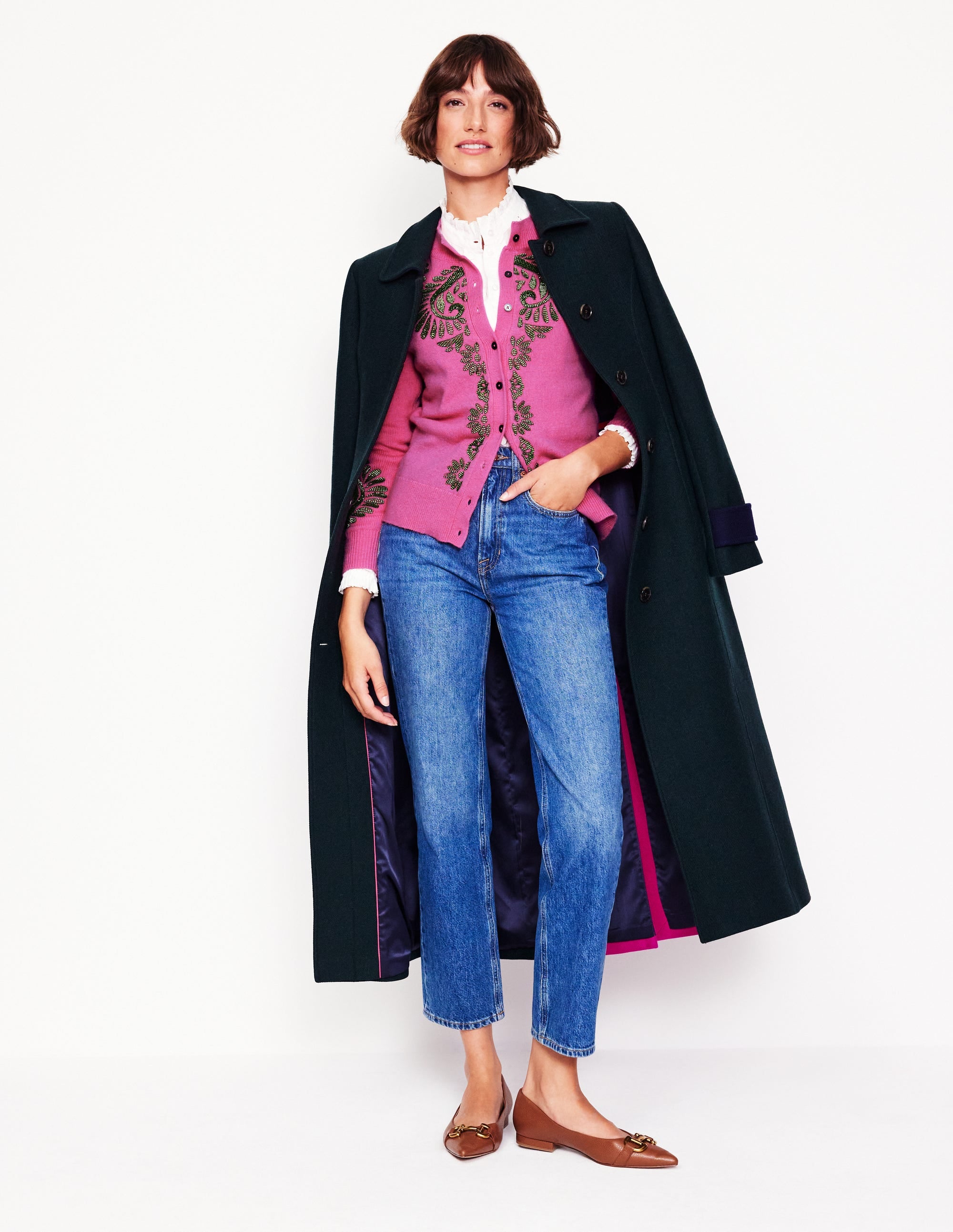 Fenella Embellished Cardigan-Party Pink - Image 6