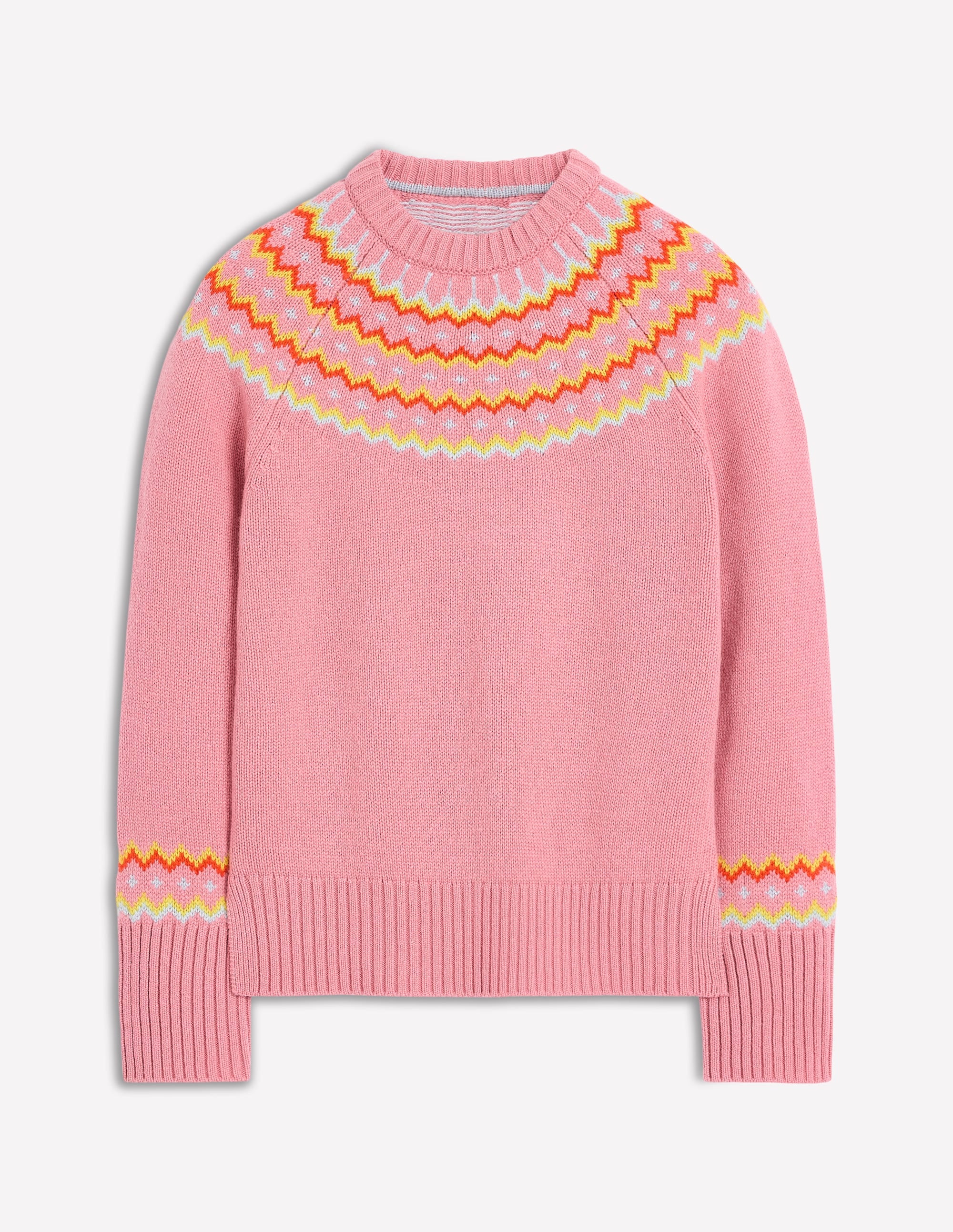 Cashmere Fair Isle Sweater-Formica Pink - Image 6