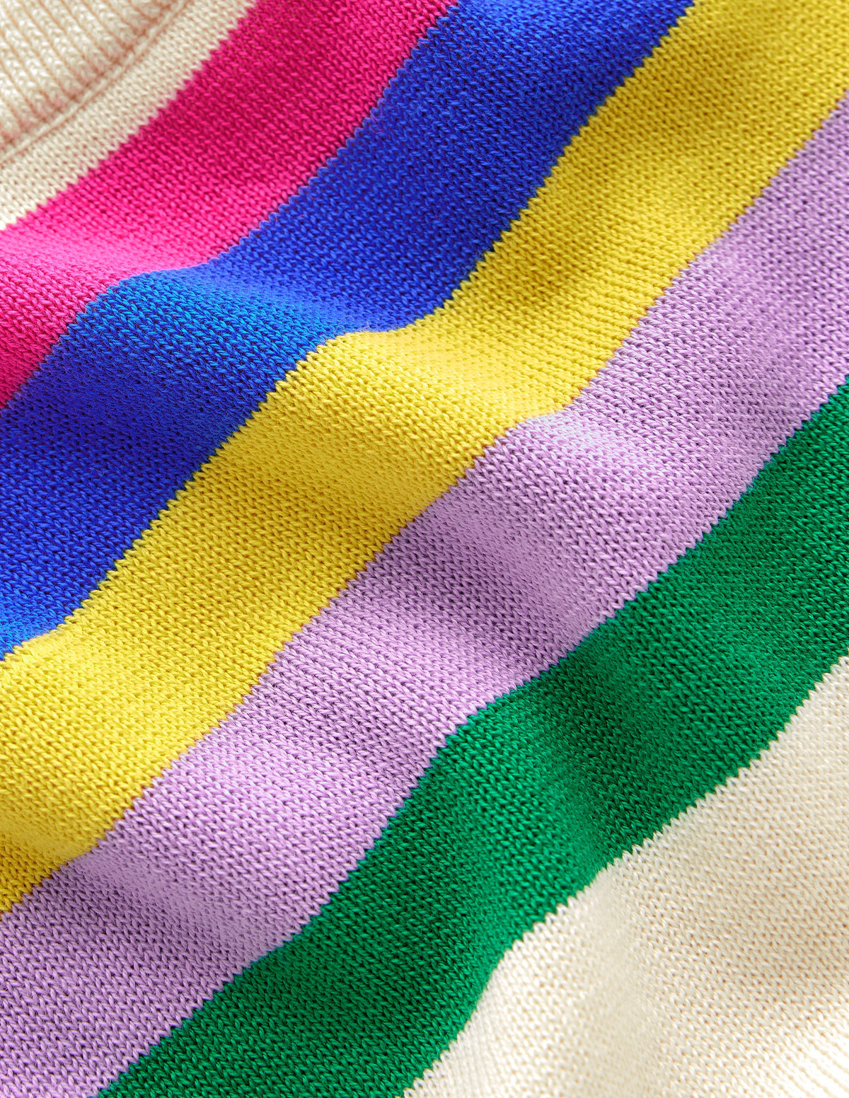 Lara Relaxed Cotton Jumper-Rainbow Curve Knit - Image 6