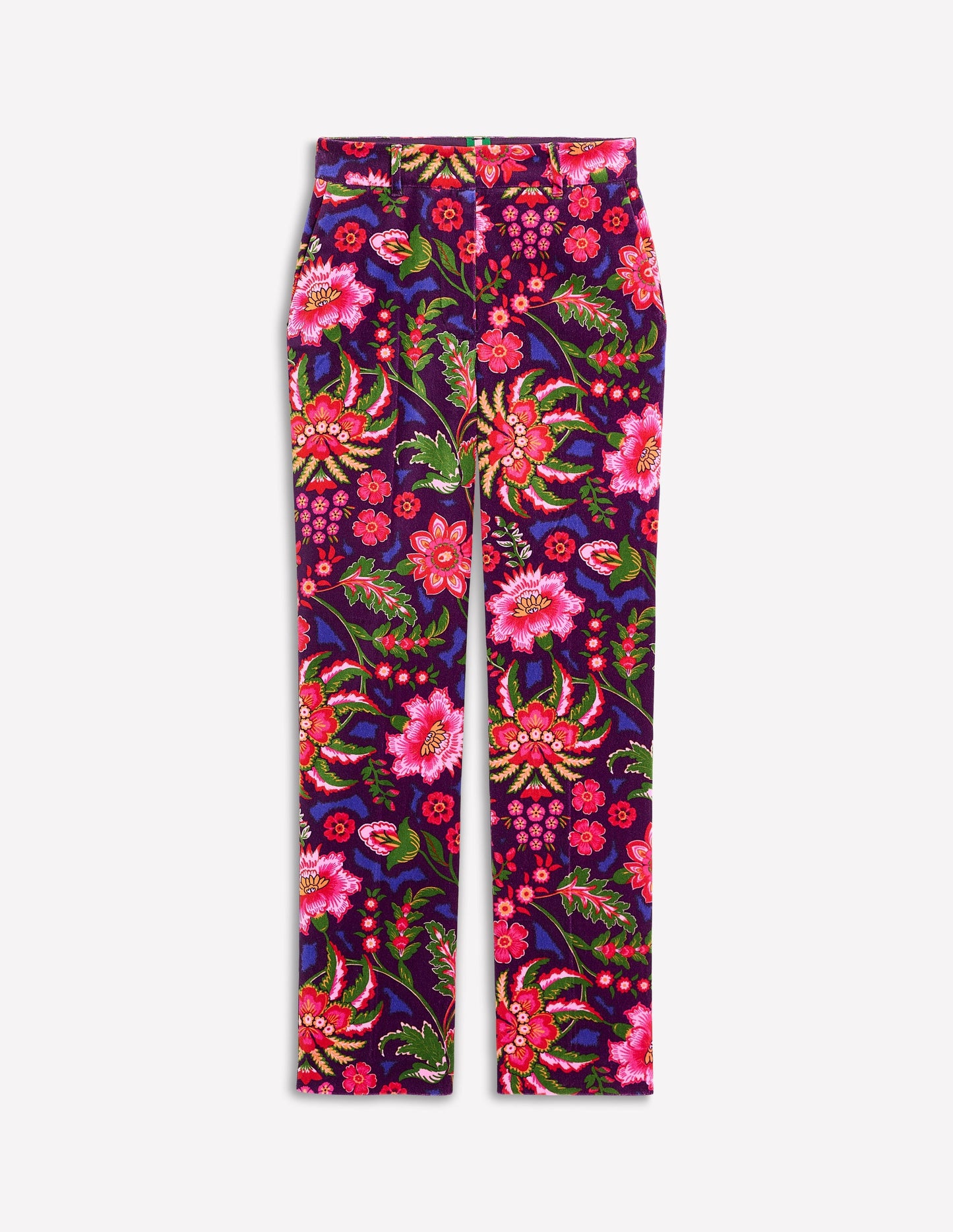 Kew Velvet Trousers-Multi, Blossom Flourish