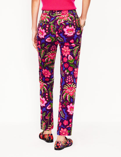 Kew Velvet Trousers-Multi, Blossom Flourish