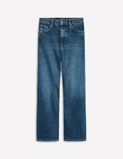 High Rise Straight Crop Jeans-Mid Vintage