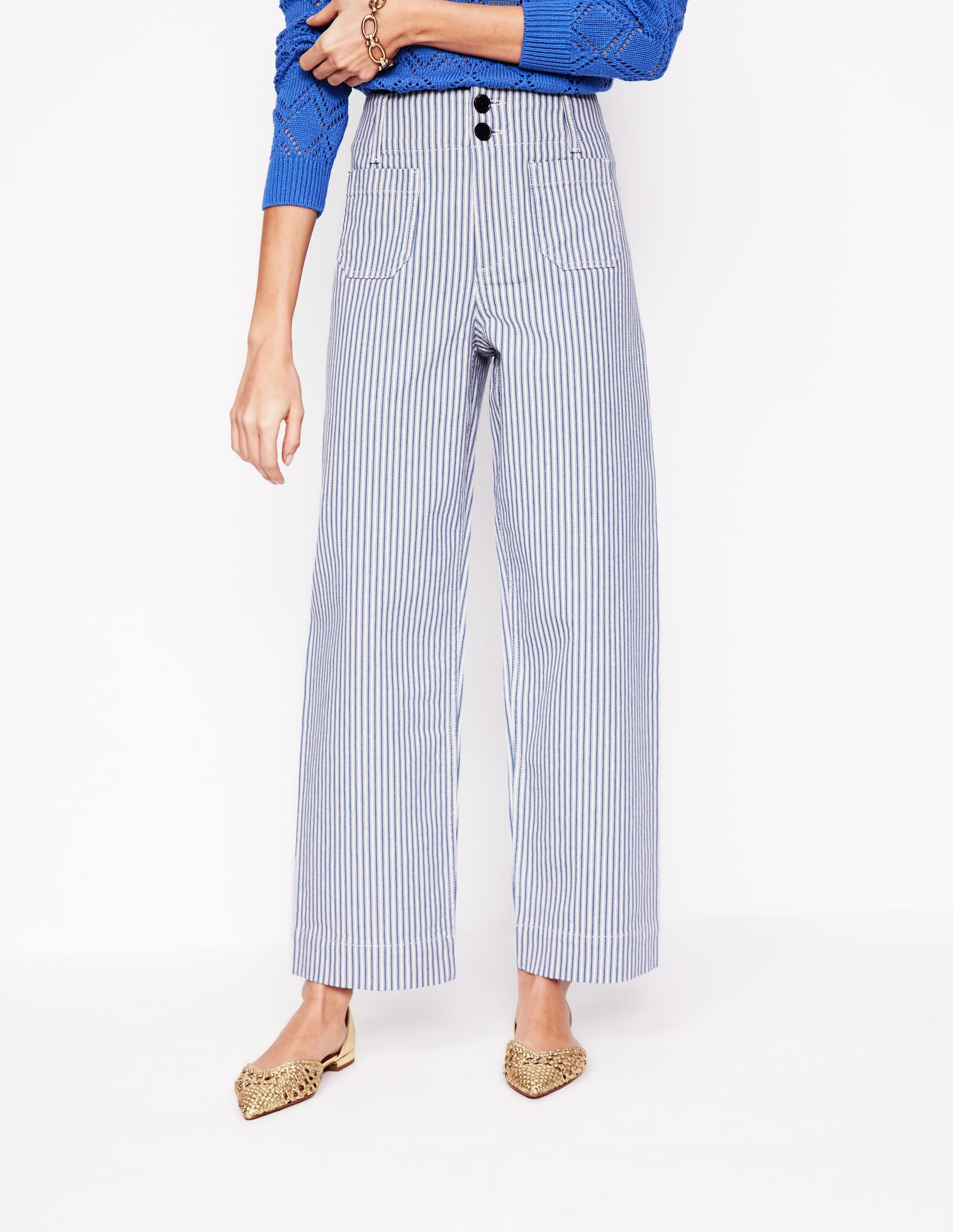 Primrose Patch Pocket Pants-Ticking Stripe - Image 4