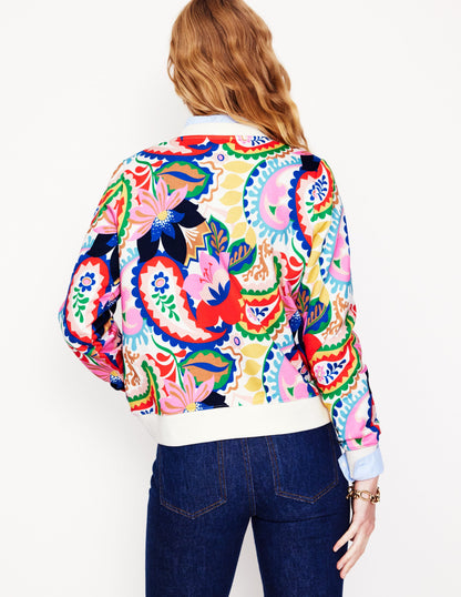 Hannah Printed Sweatshirt-Multi, Botanical Paisley