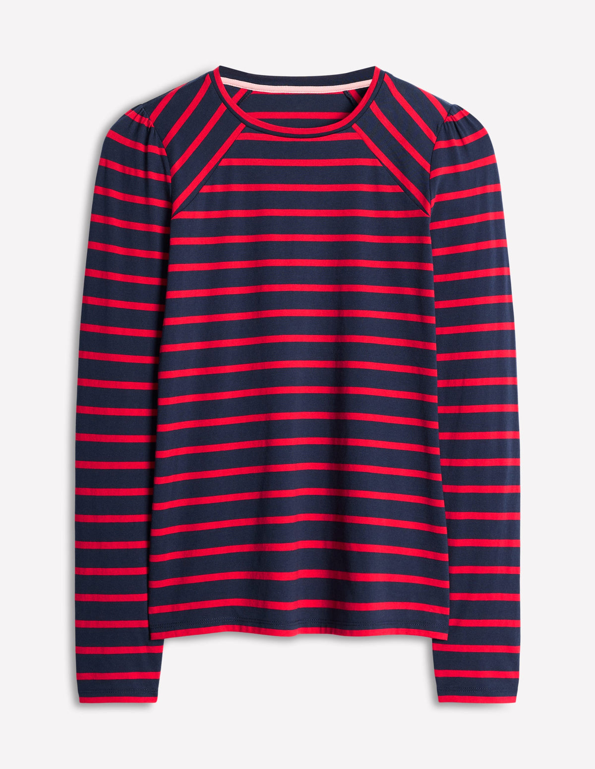Arabella Stripe Jersey Top-Navy, Red Stripe - Image 5