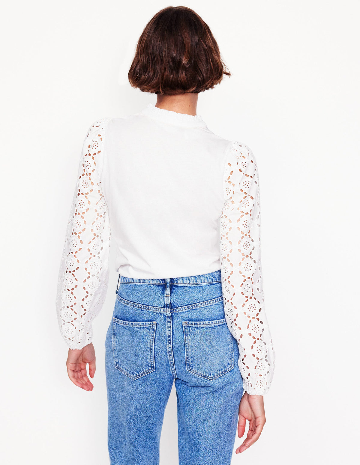 Eden Broderie Blouse-White - Image 3