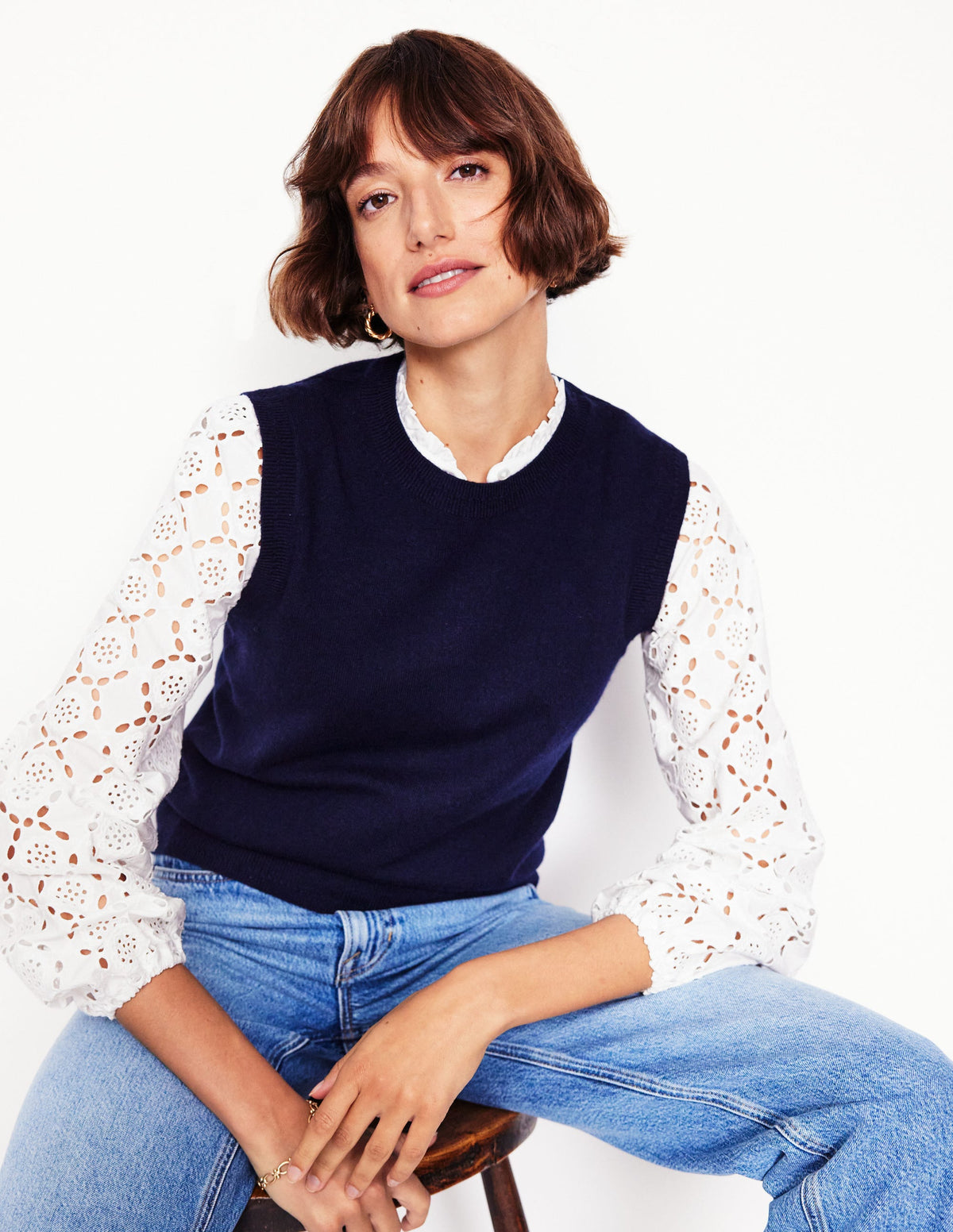Eden Broderie Blouse-White - Image 4