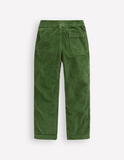Pull-on Cord Pants-Promenade Green-2