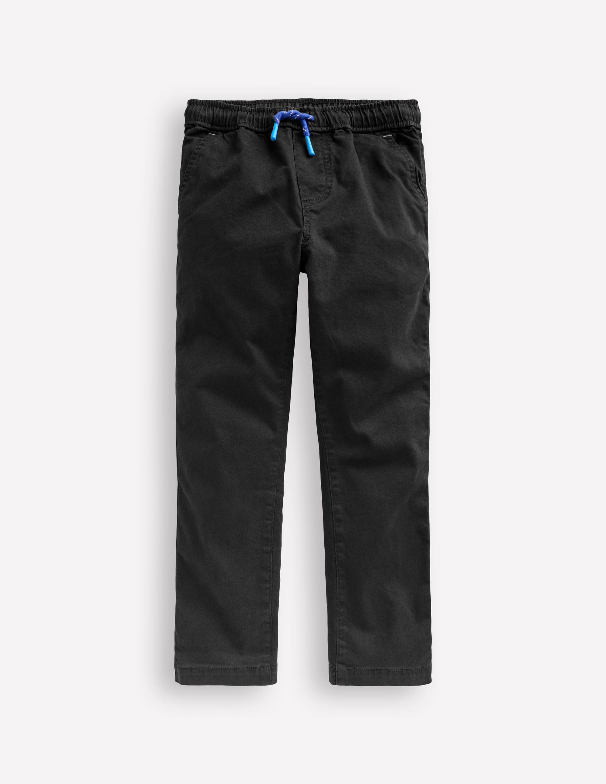 Slim Pull On Trousers-Black-1