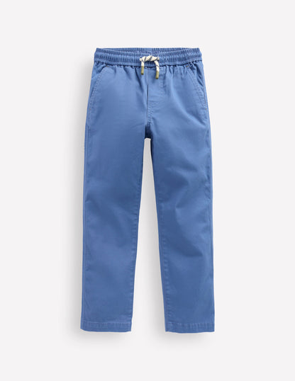 Slim Pull On Trousers-Blue River-1